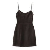 Thin Straps O Neck A-line Short Dresses