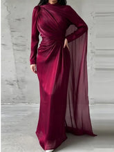 Autumn Elegant Temperament Round Neck Long Sleeved Dresses