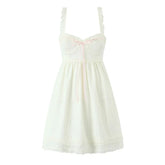 Sexy Backless Lace Up Casual Summer Dresses Elegant High Waist A-line Mini Dresses
