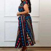 Vintage Summer Short Sleeved Long Dresses