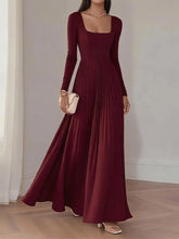 Lady Square Neck Long Sleeve Banquet Dresses