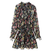 Multicolored Floral Print Mini Dresses