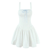 Sweet Girl White Sling Mini Dresses