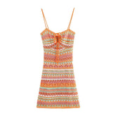 Sexy Spaghetti Straps Knitted Mini Dresses