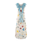 Sweet Floral Print Vacation Long Dresses