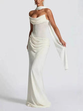 Elegant Temperament Strapless Strapless Pleated Waist Slimming Dresses