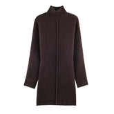 Winter Long Sleeve Turtleneck Soft Knitted Short Dresses