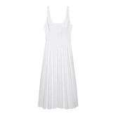 White Corset-Style Midi Dresses