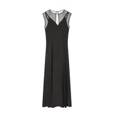 Sexy Semi-Sheer Elegant Black Long Dresses