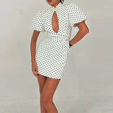 Puff Sleeve Design High Waist Party Dresses