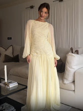 Autumn Summer Pleated Pullover Elegant Ruched Waist Glass Sand Long Sleeve Dress