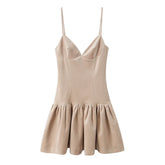 Backless Thin Straps Short Dresses