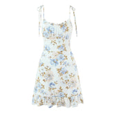 Floral Print Sexy Sling Short Dresses