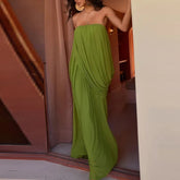 Simple Strapless Draped Cocktail Dresses