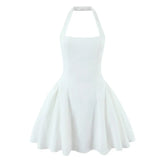 French Style White Mini Dresses