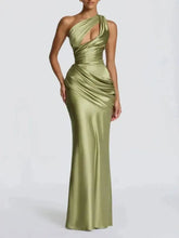 Summer Slant Collar Sleeveless Backless Dresses