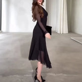Sexy Slanted Neck High Waist Dresses
