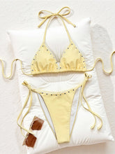 Dots Halter Bikini Strappy Two-pieces Bikini Set