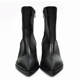 Sexy Pointed Toe Kitten Heel Ankle Boots