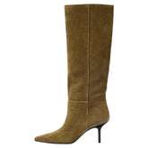 Sexy Pointed Toe Suede Knee High Boots
