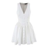 White Corset Style Mini Dresses