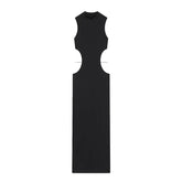 Black Sexy Hollow Out Long Dresses