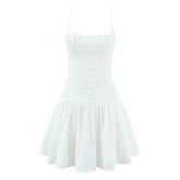 Sexy Sweet White Sling Party Mini Dresses
