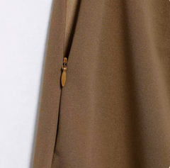 Buttoned Twill Retro Pants