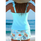Solid Color Bikini Set Swimsuit Triangle Bikini High Cut Bottoms