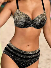 Star Print Bikini Set Structured Swimwear Two-Piece Bathing Suit