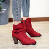 Thick High Heels Ankle Boots