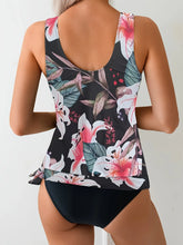 Two Piece Swimsuit Modest CoveragePrinted Tankini Set with Racerback Top Tummy Control Swimwear