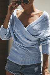 Just For You V-neck Wrap Sweater - 3 Colors