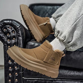 Winter Mens Snow Boot Outdoor Waterproof Non-slip Ankle Boot Plush Warm Cotton Boots