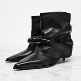 Pointed Toe High Heels Short Boots