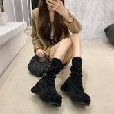 Winter Suede Platform Ankle Boots