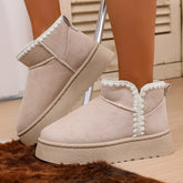 Winter Women's Fuzzy Fur Anti-slip Soft Sole Ankle Boots