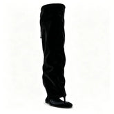 Women Slouch Knee High Thong Sandal Boots