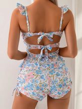 Tankini Set Floral Print Two-Piece Swimwear with Bottom Trendy Modest Swim Suit forwear