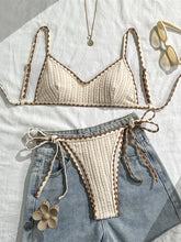 Wrinkled Crinkled Bikini Two-pieces Bikini Set