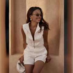 Summer Temperament Sleeveless Jumpsuit