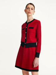 Tweed Vintage Jacket And Half-skirt Set