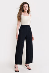 Old Lace Square Neck Soft Rib Knitted Tank Top