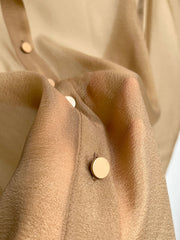 Puff Sleeve Long Sleeve Shirt Caramel Color