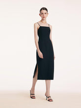 Back Twisted Spaghetti Strap Dress With Detachable Bra Pads