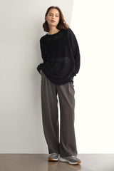 Henderson Black Premium Wool Oversized Sweater