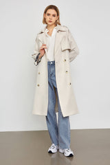 Ellee Beige Belt Trench Coat