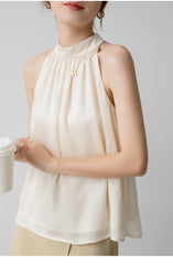 Halter Neck Suspender Sleeveless Vest.