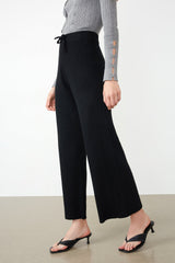 Lowman Black High Waist Knit Pants