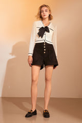 Maria White Semi-Sheer Blouse